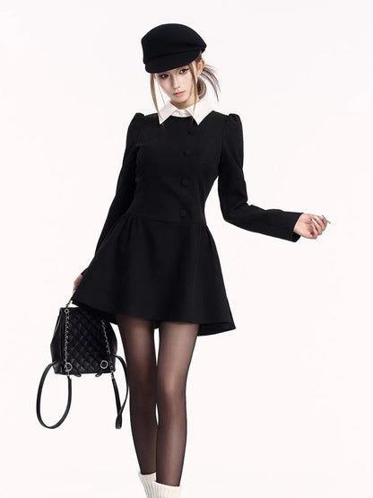 Vintage Preppy Faux Fit-and-Flare Dress