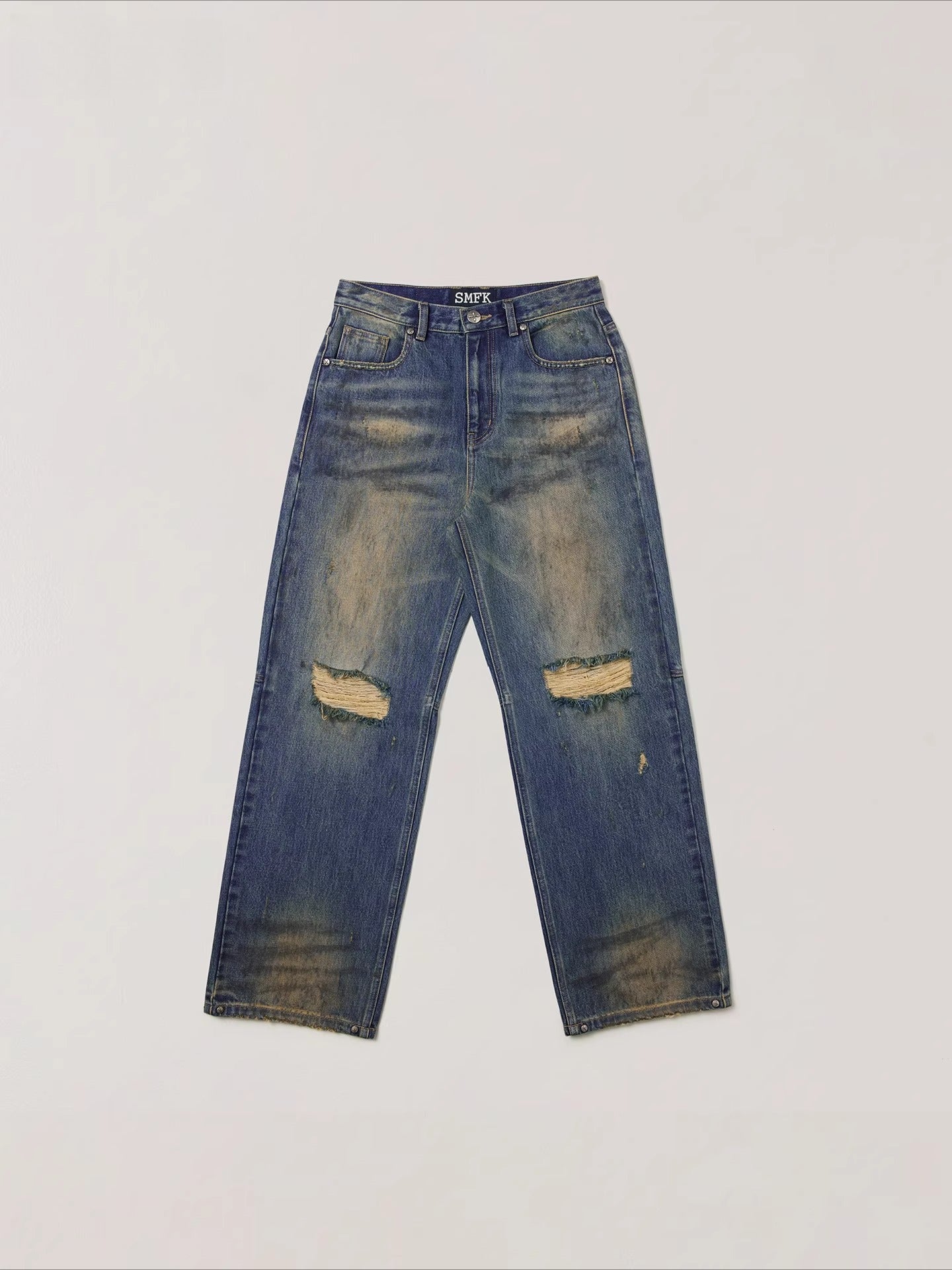 Desert Relic Straight-Leg Distressed Jeans