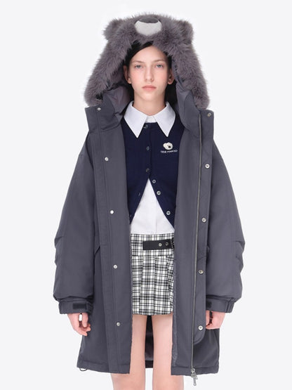 Faux Fur Collar Parka Down Coat