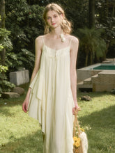Washed Cotton Irregular Design Slip Dress - CHINASQUAD