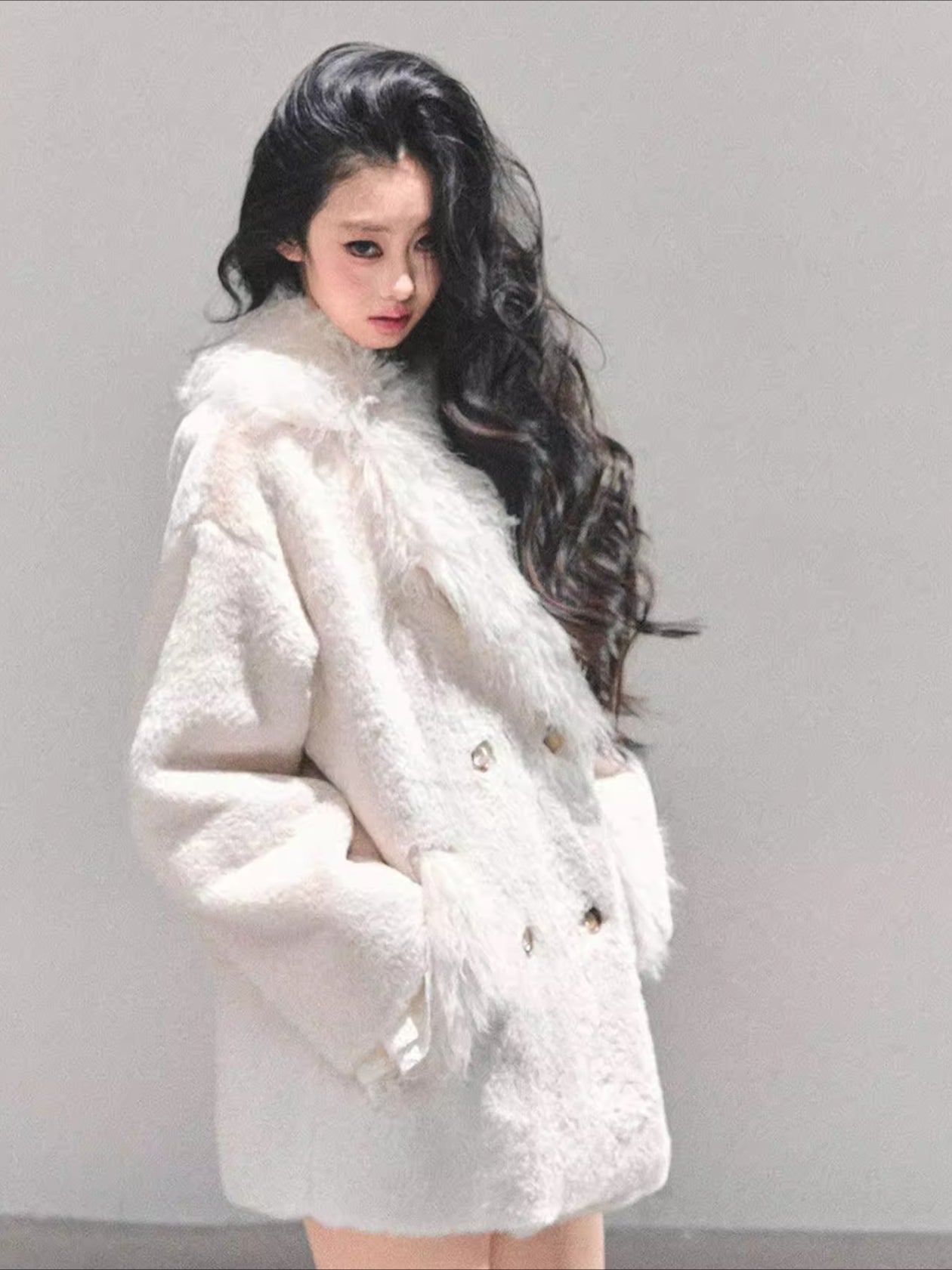 Shearling-Style Faux Fur Winter Coat