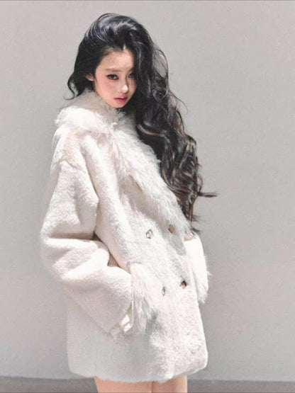 Shearling-Style Faux Fur Winter Coat