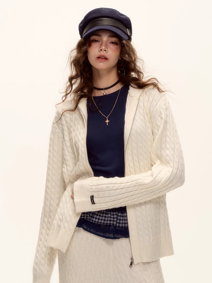 Tencel Wool Plaid Patchwork T-Shirt