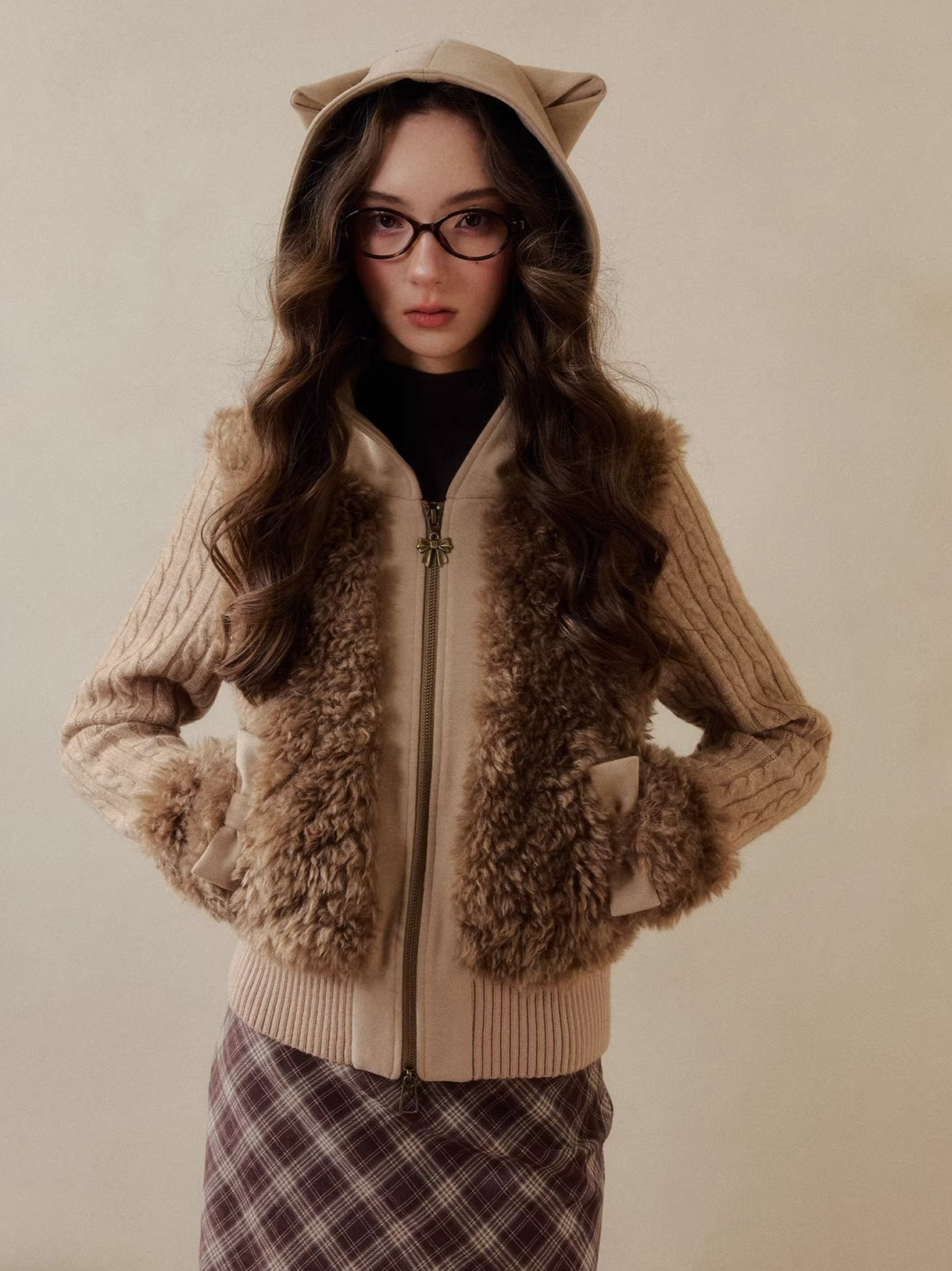 Vintage Patchwork Warm Knit Jacket