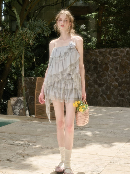 Fluffy Lace Fairy Camisole &amp; Skirt Set