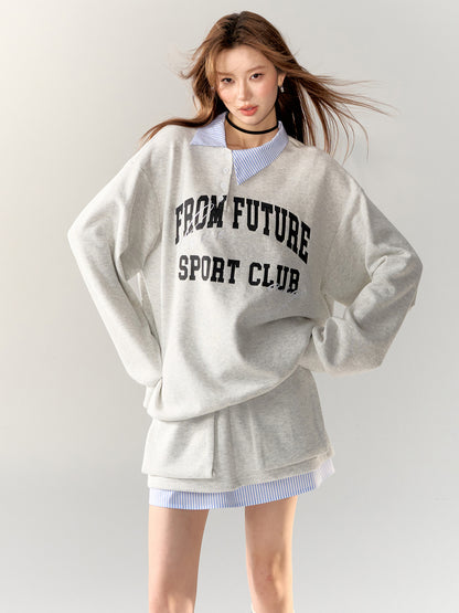 American College Style Sports Sweatshirt