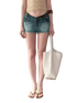 Vintage Washed V-Waist Denim Mini Skirt NeverMore