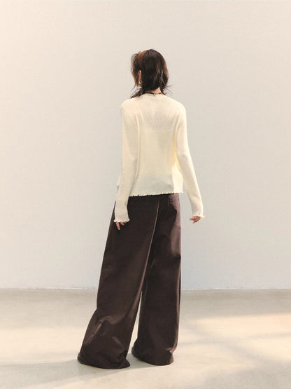Ruffle Versatile Knitted Cardigans