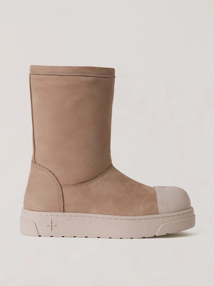 Sherpa Leather Wool Snow Boots