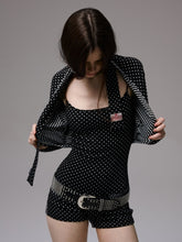 Polka Dot Stripe Jumpsuit Set - CHINASQUAD