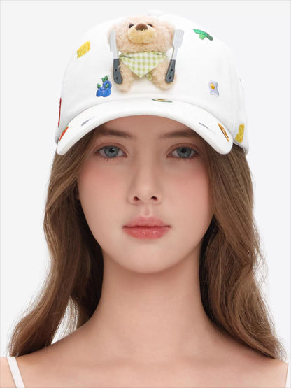 Breakfast Embroidery Baseball Cap