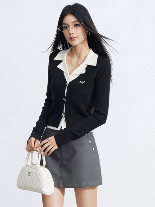 Preppy Soft Knit Polo Long Sleeve Base Layer