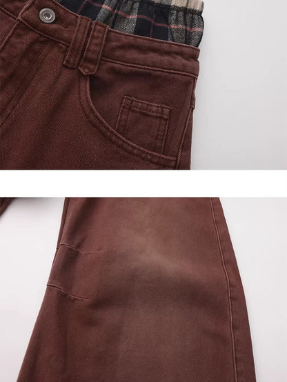 Spray-Wash Panelled Brushed Cargo Pants
