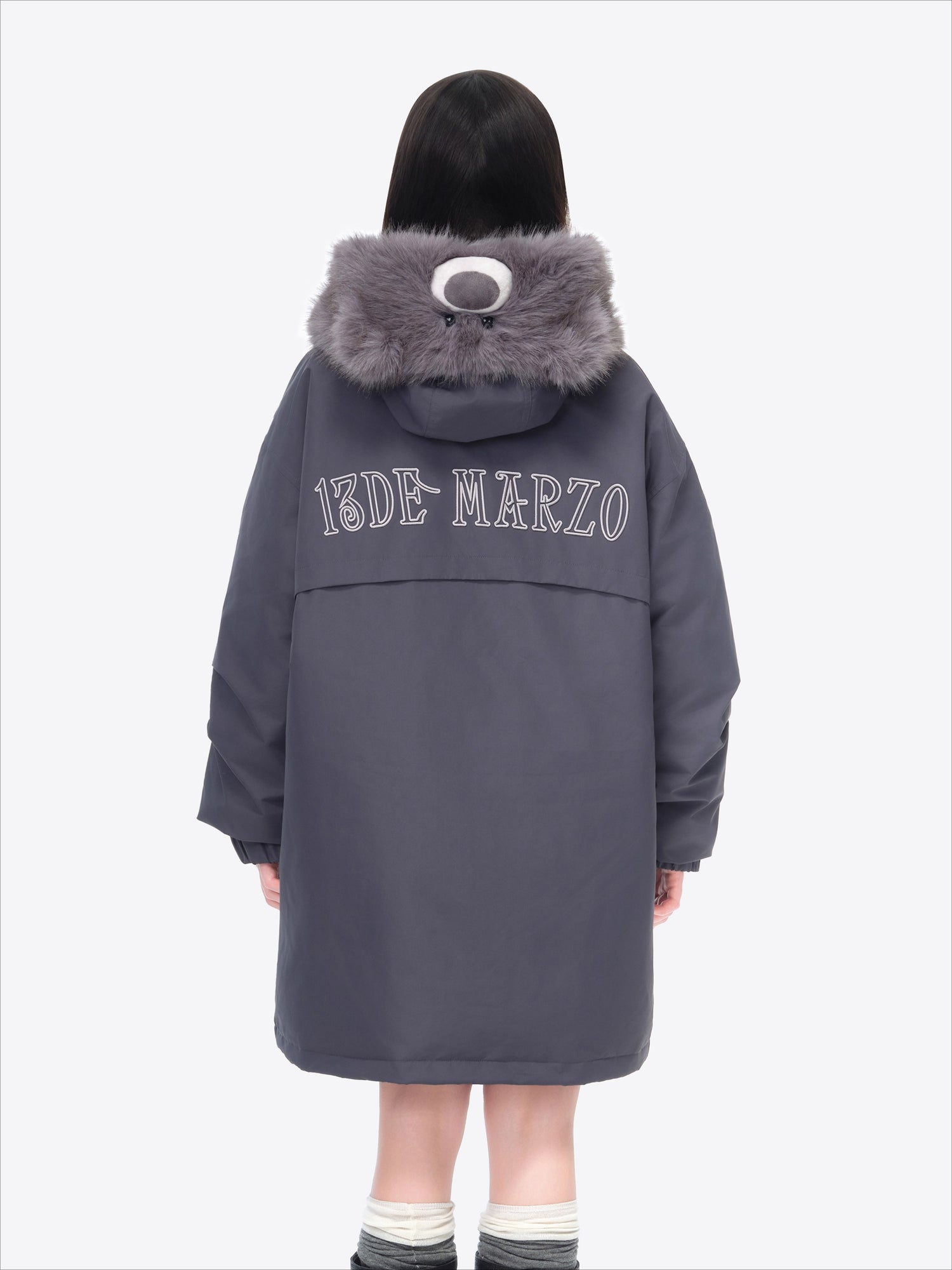 Faux Fur Collar Parka Down Coat