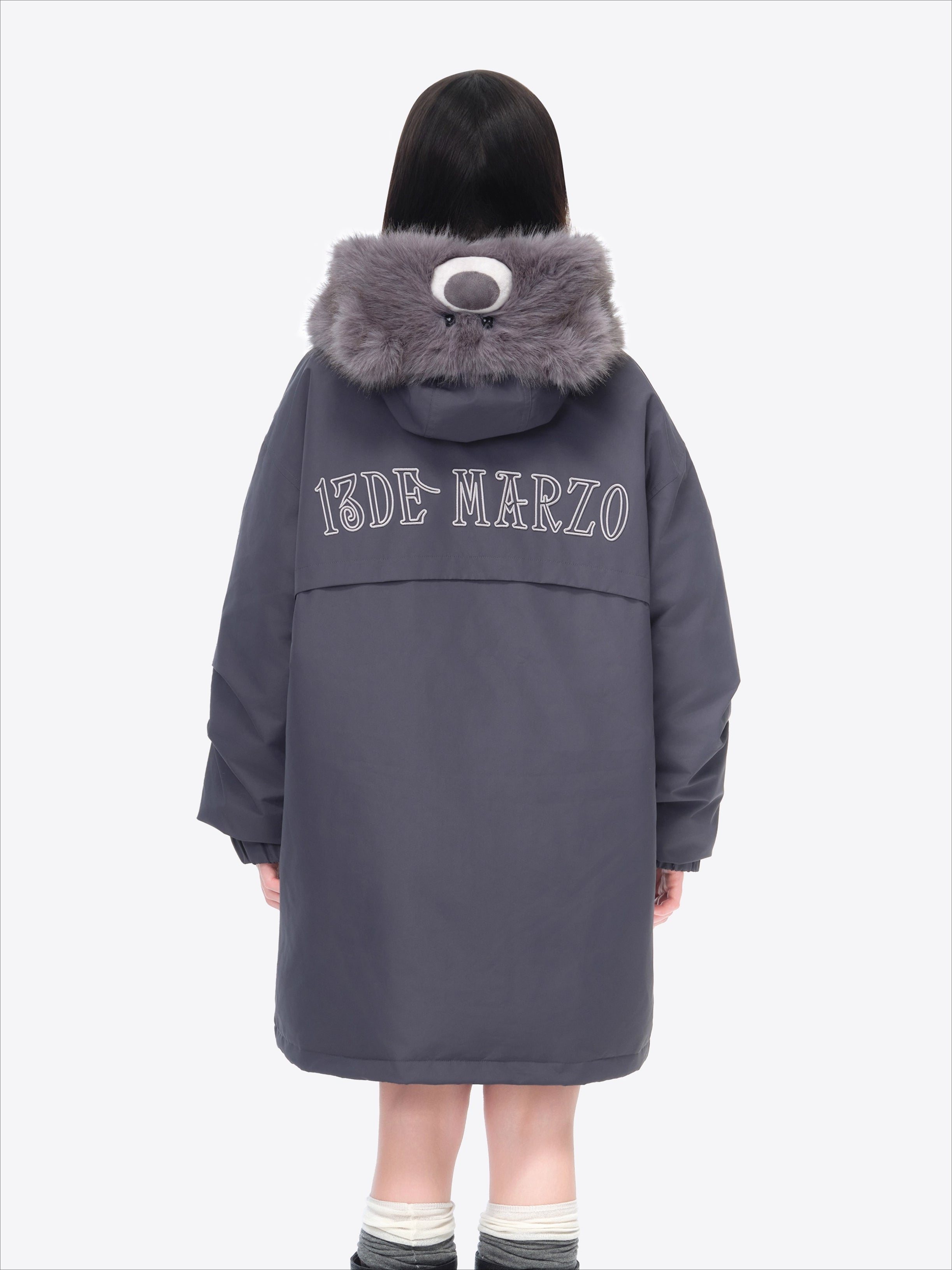 Faux Fur Collar Parka Down Coat