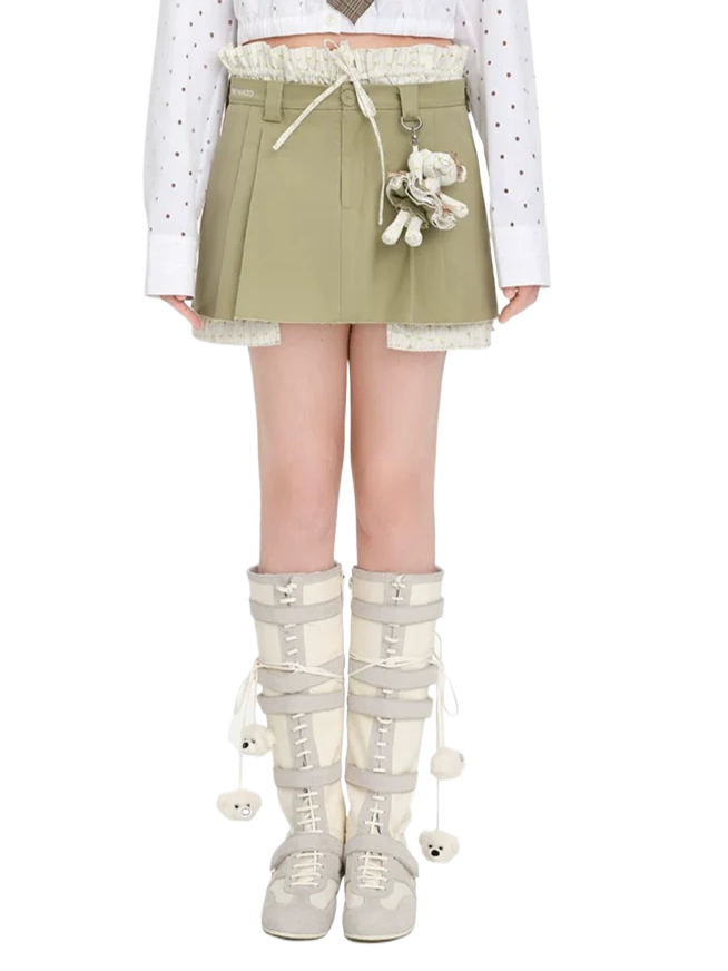 Two-Piece Illusion Blazer Badge Dress