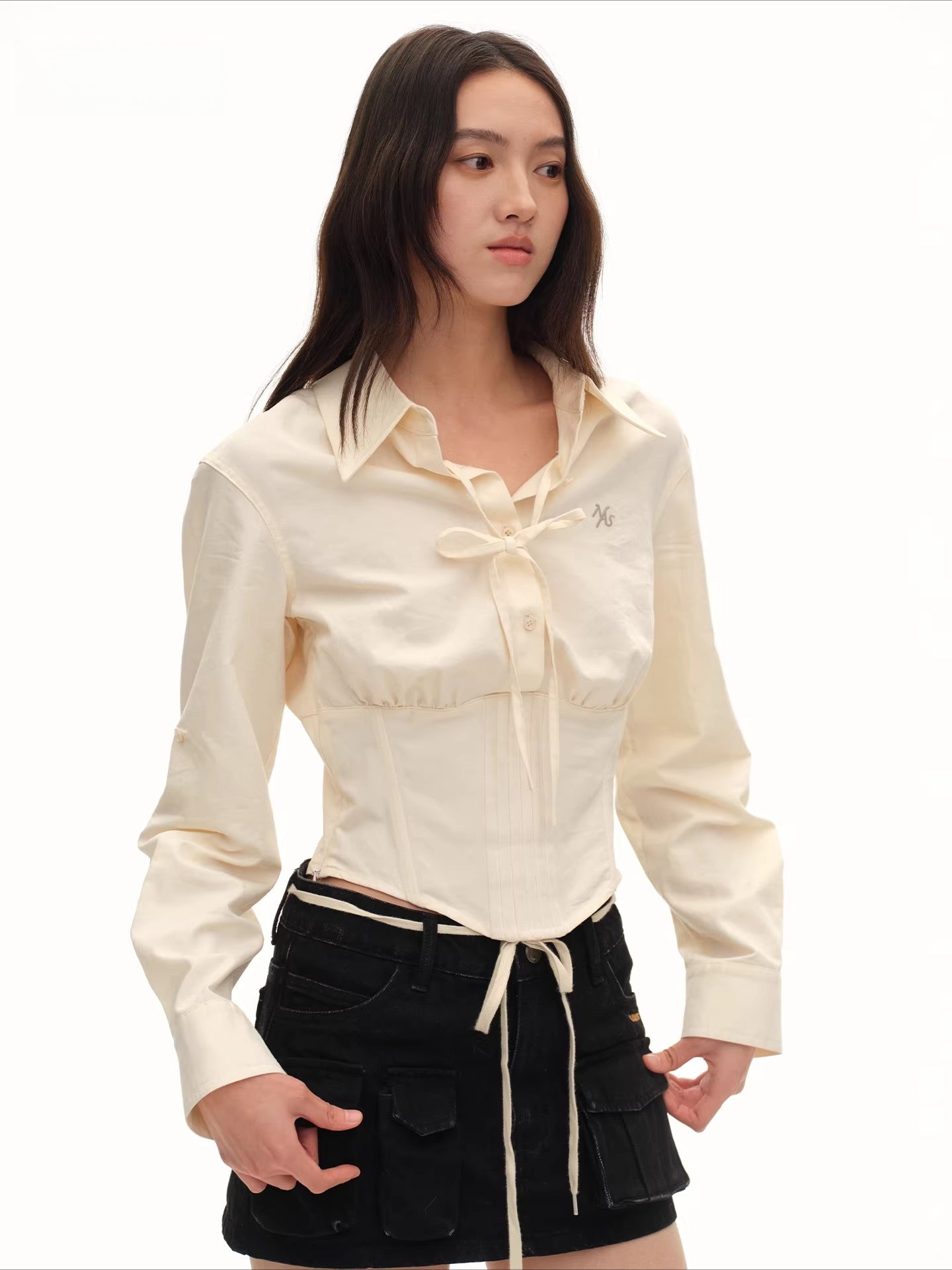 Rider Lyocell-Cotton Multiway Cropped Shirt