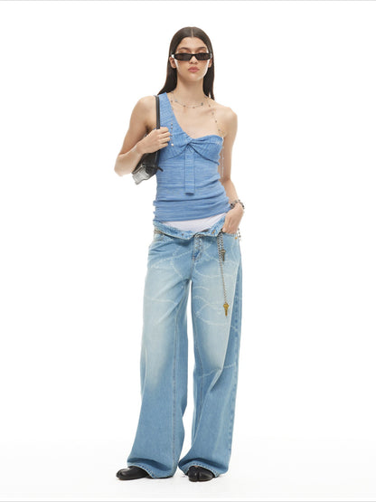 Twisted Draped Bandeau Bustier