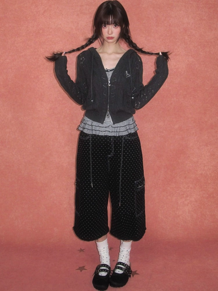 Vintage Washed Cropped Denim Pants