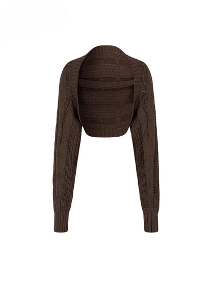 Contrast Knit Slim Wool Tube Top
