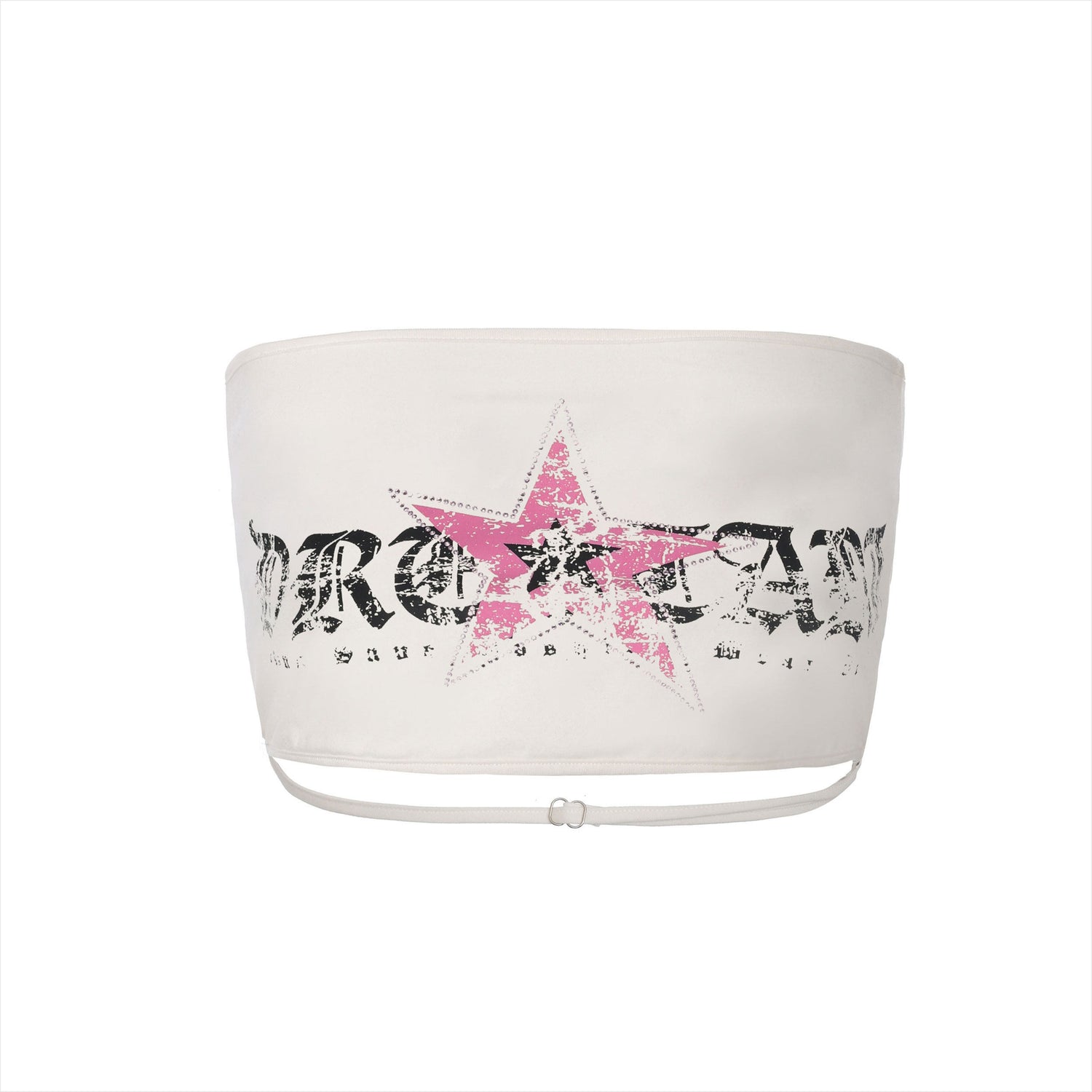 Punk Graphic Strapless Bustier