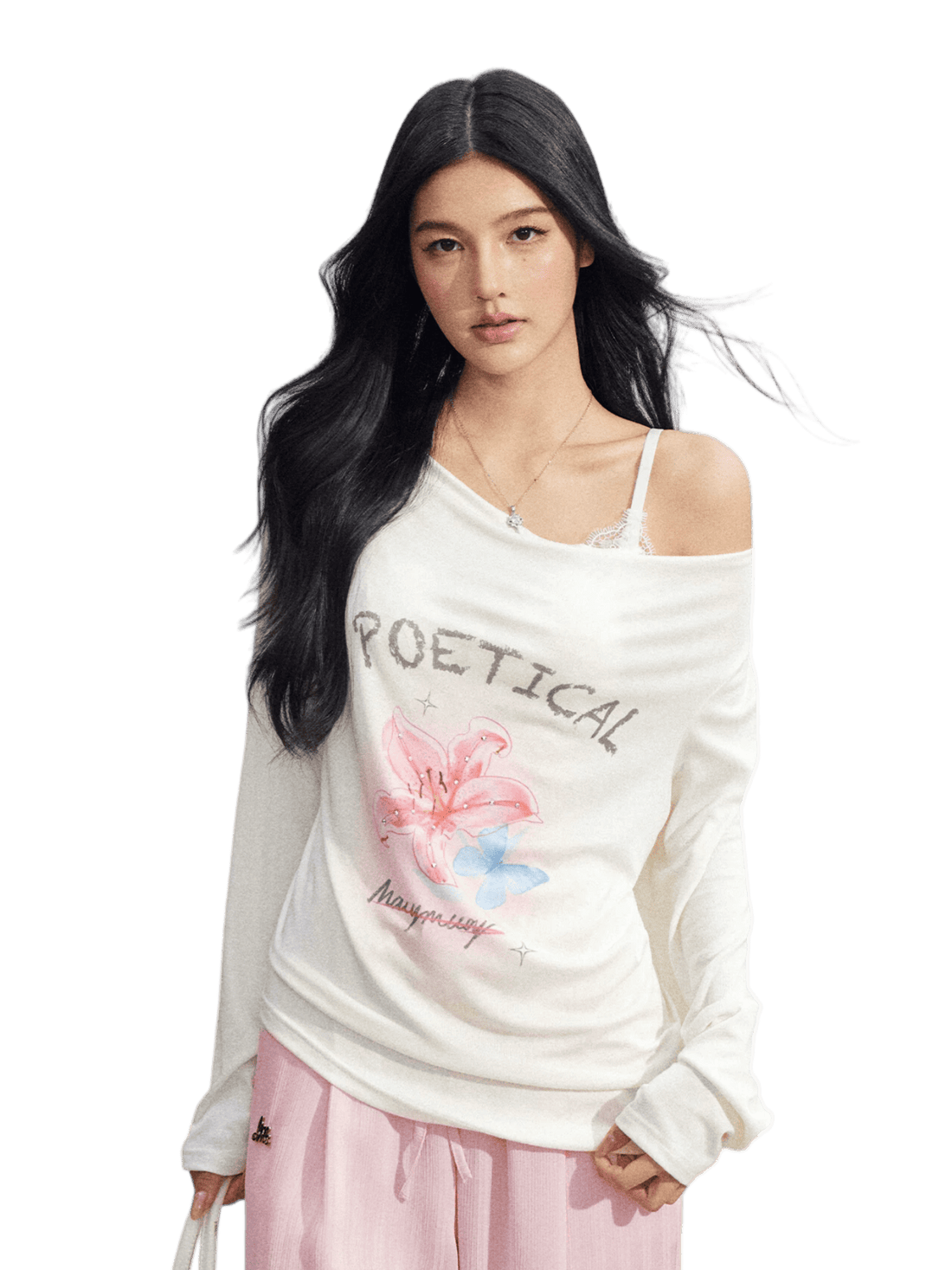 Soft Drape Floral Sun Protection Long Sleeve Top