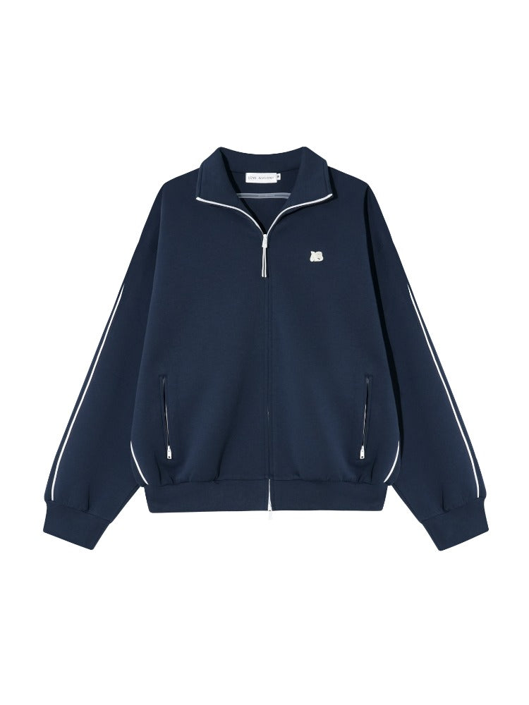College Sports Zip-up Hoodie Cardigan