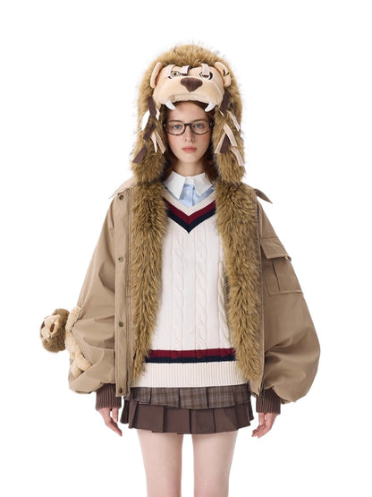 Luna Lovegood Lion Head Quilted Jacket