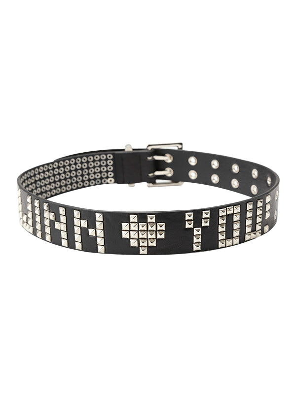 Punk Style Studded Leather Belt