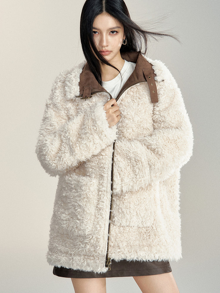 Oversized Pocket Fleece Coat