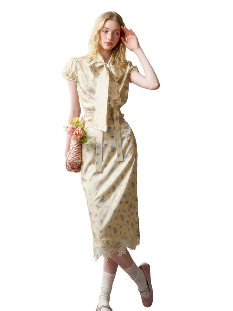 Lazy Shirt Lace Dress Set - CHINASQUAD