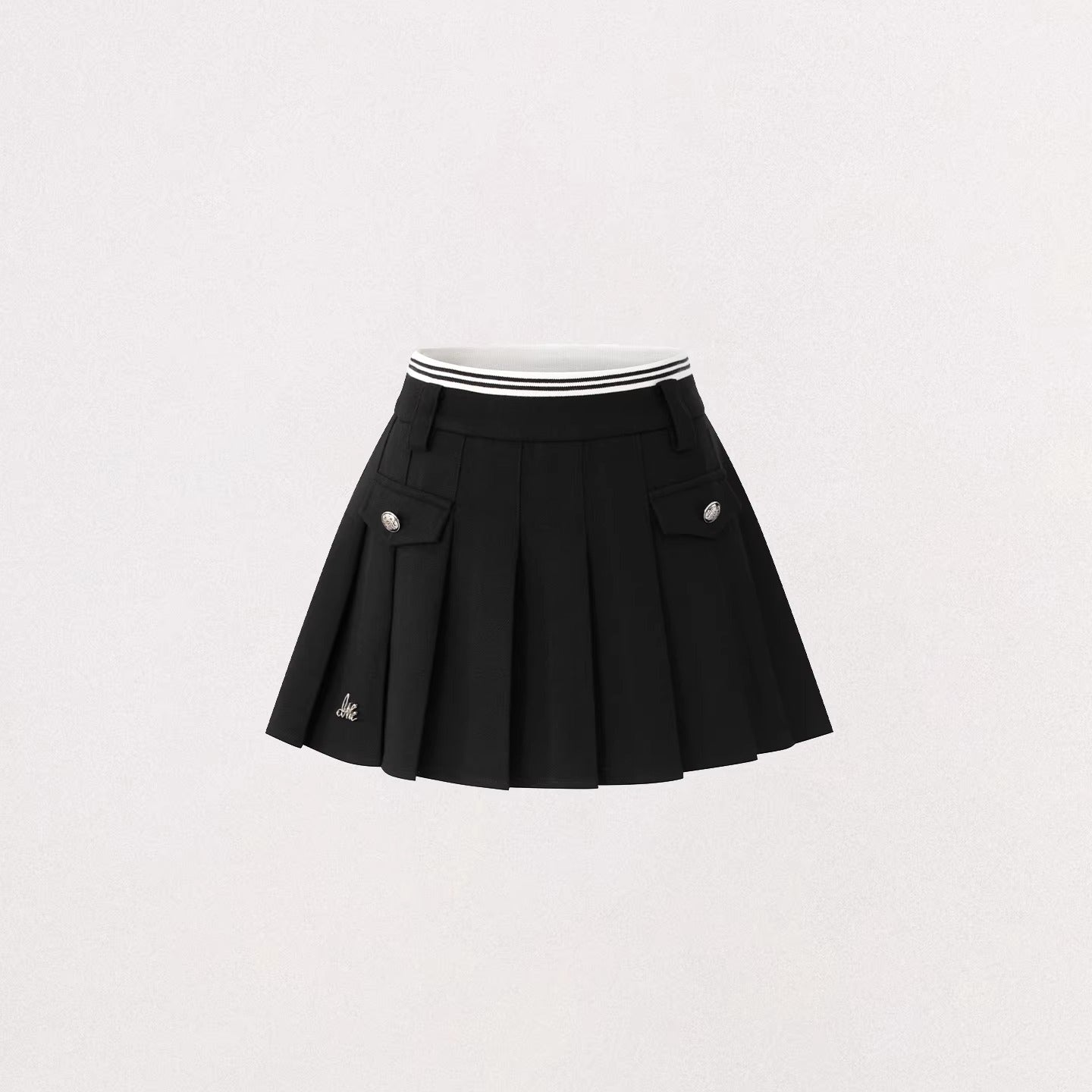 High-Waisted A-Line Pleated Skirt