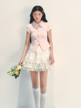 White Lace Trimmed Tiered Skirt - CHINASQUAD