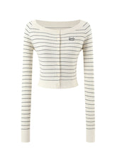 Striped Knit One-Shoulder Top - CHINASQUAD