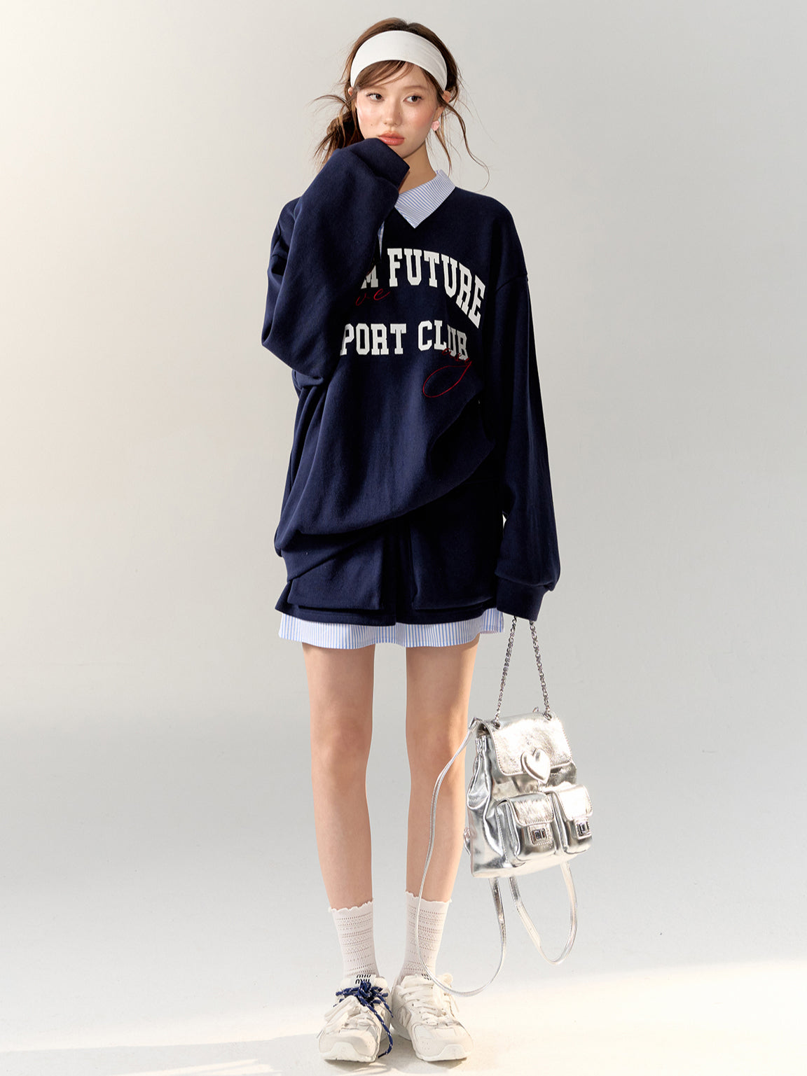 American College Style Sports Sweatshirt