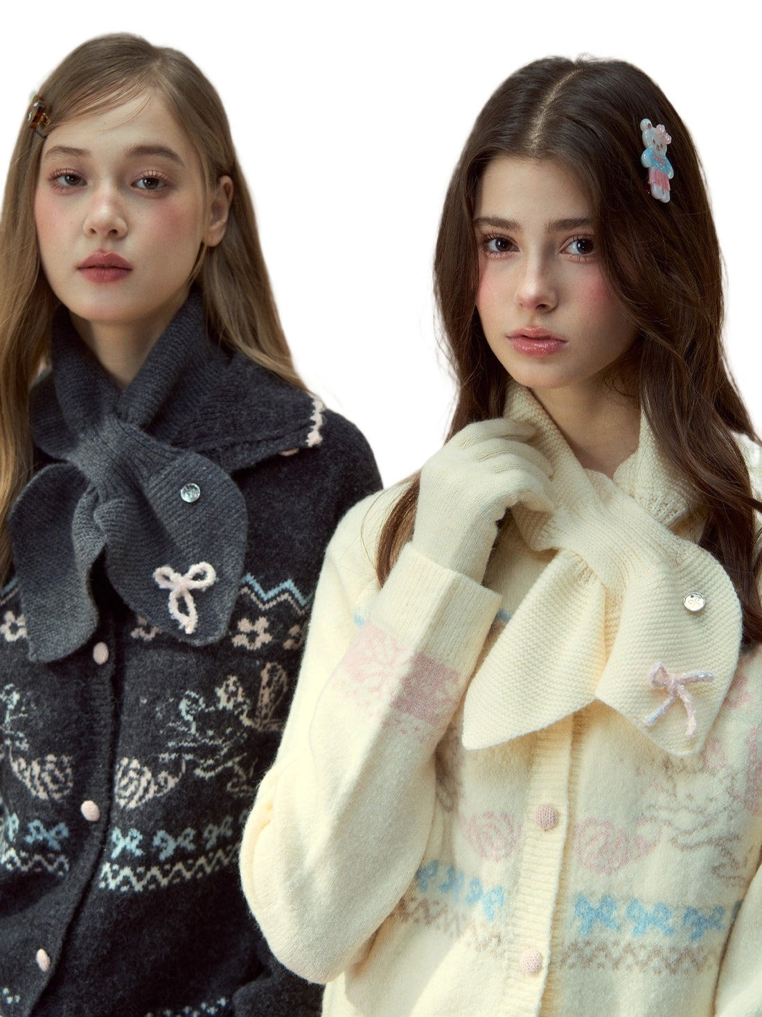 100% Wool Bow Scarf