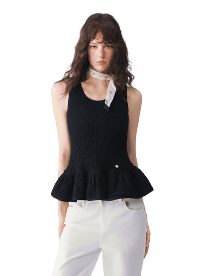 Cloud Ruffle Sleeveless Tank Top