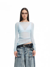 Wool Thin Crewneck Long-sleeve Blouse - CHINASQUAD