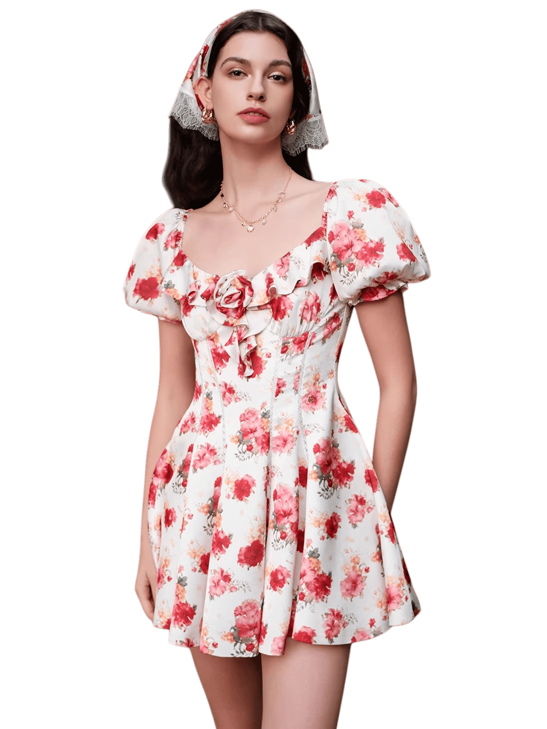 French Resort Waist-Defining Dress