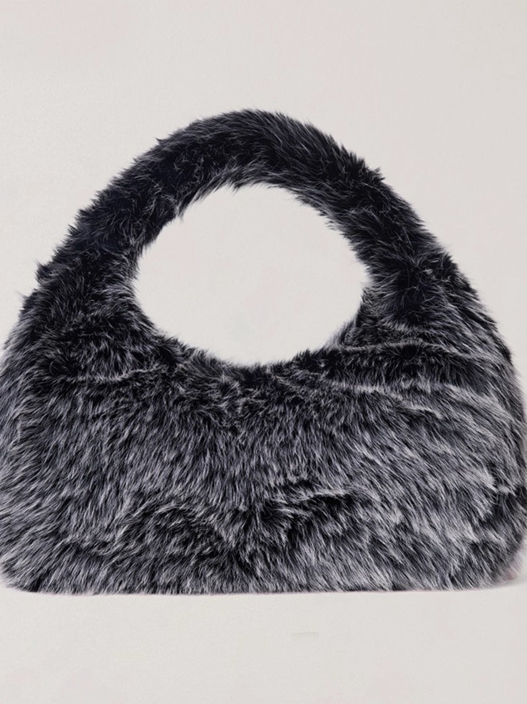 Cross Relic Faux Fur Stone Bag