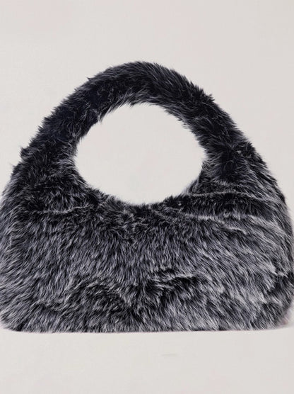 Cross Relic Faux Fur Stone Bag