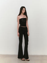 Lace-Trimmed Tie-Waist Lyocell Trousers - CHINASQUAD