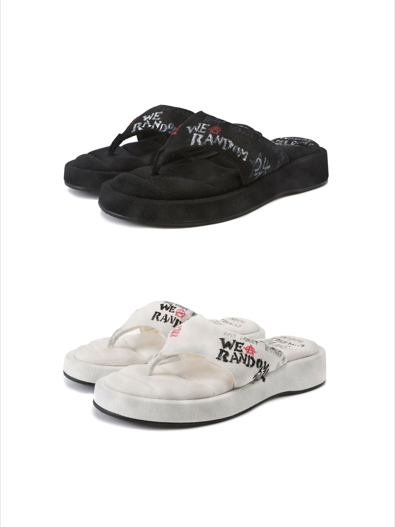 Grunge Hand-Painted Canvas Slippers