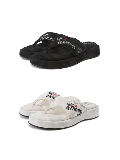 Grunge Hand-Painted Canvas Slippers