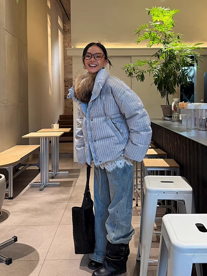 Raccoon Fur Metal-Logo Earmuffs