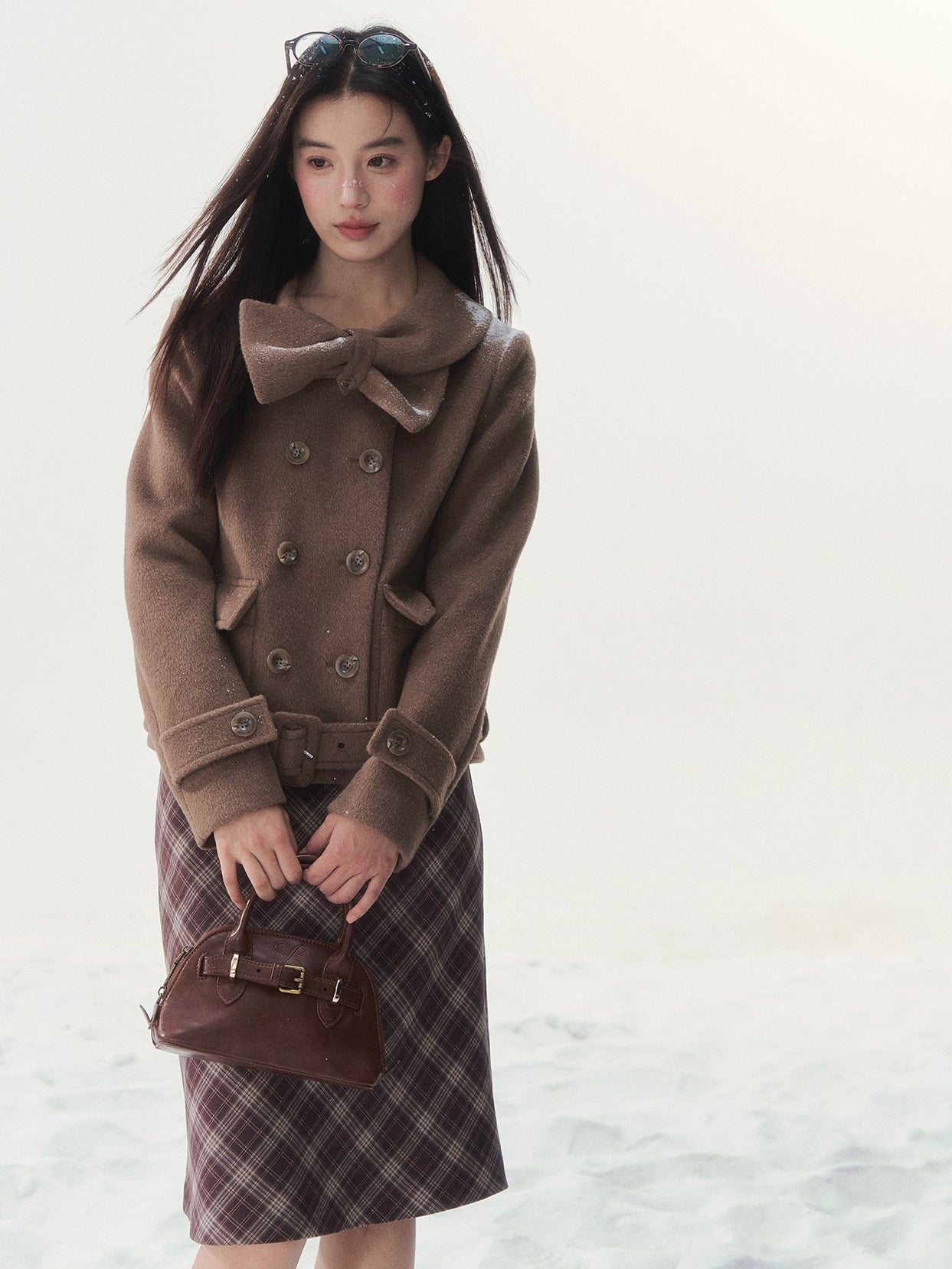 Vintage Double-Breasted Chestnut-Warm Jacket