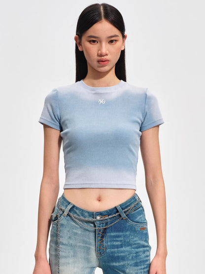 Equestrian Crest Fitted Crop T-Shirt