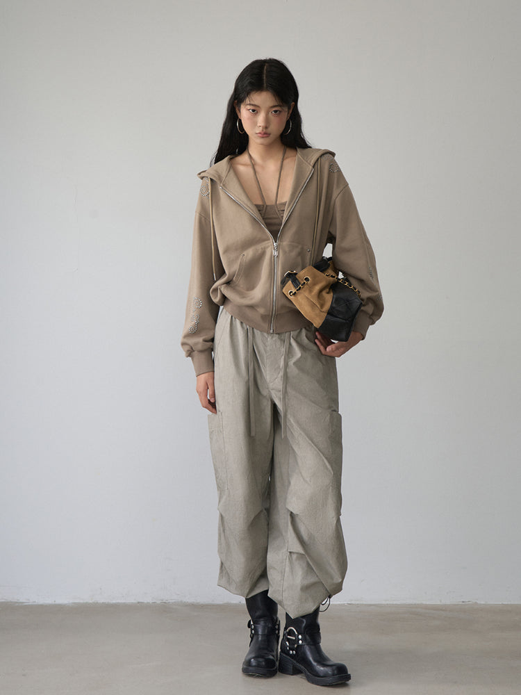 Rivet Loose Zip-up Hoodie - CHINASQUAD