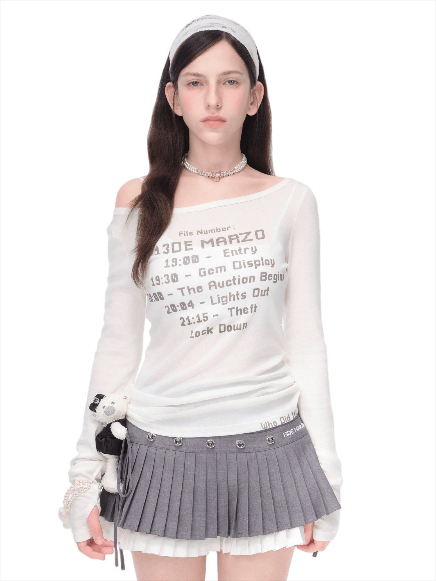 Timeline Fitted Long-Sleeve T-Shirt