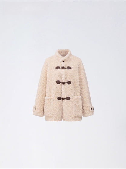 Wool-Blend Shearling Buttoned Jacket